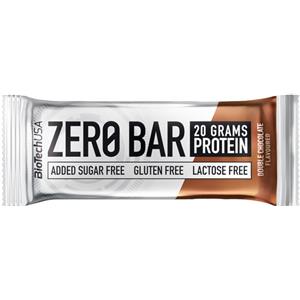 BioTechUSA Zero Bar - Snack Proteico Croccante 50g, Cioccolato-Nocciola e Cioccolato-Arachidi, Basso Contenuto di Zuccheri e Senza Lattosio