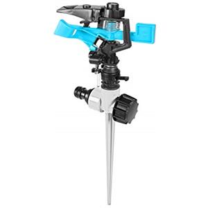 Cellfast Irrigatore Ad Impulsi da Giardino Spruzzatore per Prati con Flusso d'Acqua Controllabile per Prato Fiori Piante Regolazione A Gradini Basic