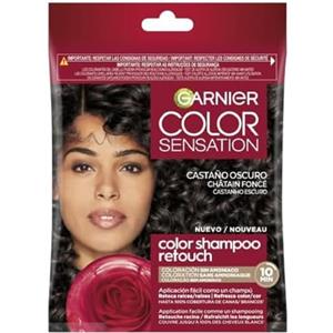 Garnier Color Shampoo Retouch Colorazione Permanente Castano Scuro - 100% copertura capelli bianchi - dura fino a 4 settimane