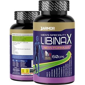 J.ARMOR Libinax J.Armor Pharma - Supporto Naturale per Energia, Vitalità e Prestanza Fisica - Formula con L-Citrullina, Tribulus, Maca, Ginseng, Zinco e Guarana - Integratore in Capsule per Lui e Lei