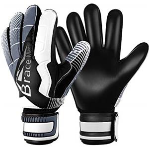 Brace Master Guanti da Portiere per Giovani e Adulti, con Forte Presa e Protezione delle Dita, Guanto da Calcio da 3 + 3 MM per Uomo e Donna, Allenamento e Abbinamento, Indoor e Outdoor