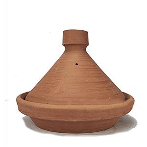 ARTIGIANATO VULCANO Tajine Marocchino Pentola Terracotta Rettangolare Rossa cm 37 x 28 h