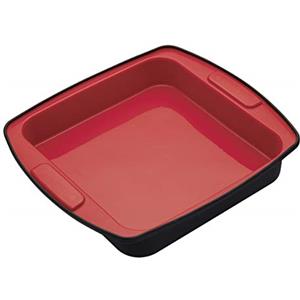 Master Class MASTERCLASS Smart Teglia Quadrata in Silicone, Standard LGFB, 23 cm - Rosso/Nero