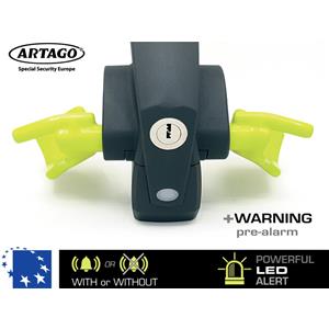 ARTAGO BARRA ANTIFURTO CON BLOCCO DEL VOLANTE CON ALLARME ARTAGO 870 PREMIUM