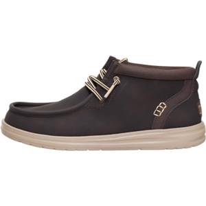 HEYDUDE 42051 Wally Mid Gripr Classic Brown Scarponcini per Uomo in Pelle Marrone (Taglia 45)