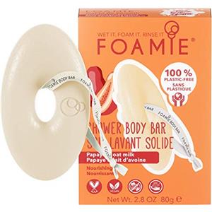 Foamie Bagnoschiuma solido - Con papaia & latte d'avena - Idratazione intensiva & pelle setosa - Cura delicata per tutti i tipi di pelle - 100% vegano & senza plastica, 80 g