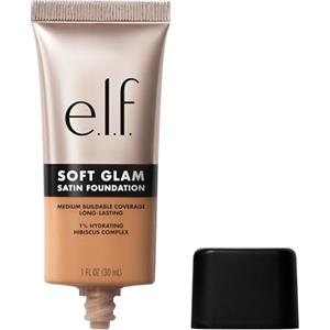 e.l.f. Soft Glam Satin Foundation, Fondotinta a Media Copertura, A Lunga Durata e Modulabile per una Finitura Liscia e Satinata, Vegano & Cruelty-Free, 44 Tan Cool
