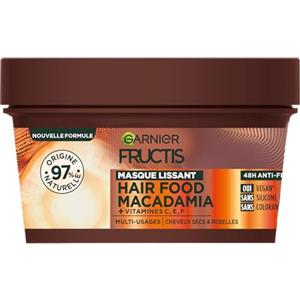 Garnier - Fructis Hair Food - Maschera lisciante alla Macadamia - Formula vegana al 97% di origine naturale - per capelli secchi - 320 ml