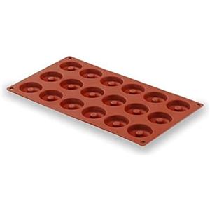 Lacor Lacor-66808-Stampo Savarin 18 cavità Rosso, Silicone, Marrone, Taglia Unica