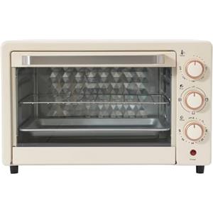 Lilyeriy Mini forno compatto da 22 litri con funzione pizza e finestra di visualizzazione, da 120 °C a 250 °C, timer da 60 minuti, 1000 Watt, bianco