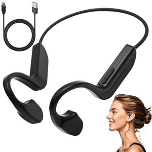 Paicreate Auricolari Conduzione Ossea Bluetooth 5.2 Auricolari Sportive Bluetooth IP65 Impermeabili con Microfono HD Open-ear Cuffie per Corsa e Ciclismo Design Ergonomico 8h Autonomia