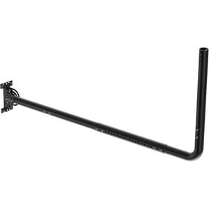 PRUBOVI Staffa a muro per antenna a palo regolabile, con gomito a 90°, tubo di prolunga e dadi di fissaggio. Adatta per antenne TV esterne e amplificatori WiFi Starlink (nero)