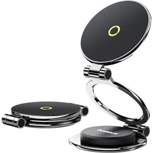 Baseus MagPro II Supporto Telefono Auto Magnetico [2024 Upgrade Potente] Porta Cellulare Auto Universale, 20 x N56 Calamita & Rotazione a 360°, per iPhone serie 12-16 e Cellulari con Anello Magnetico