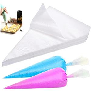 Gicctyble Sac à poche usa e getta, 100 sac à poche usa e getta, 31 x 21 cm, sacchetti usa e getta per decorare dolci, torte e biscotti, ideali per cuocere in casa