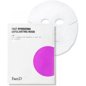 FaceD Maschera Esfoliante Idratazione Immediata - Monodose in Tessuto con Acido Ialuronico e Mix di Acidi Esfolianti
