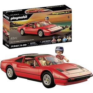 Playmobil Famous Cars 71343 Ferrari 308 GTS Quattrovalvole - Veicolo Giocattolo per Collezionisti e Bambini a Partire dai 5 Anni