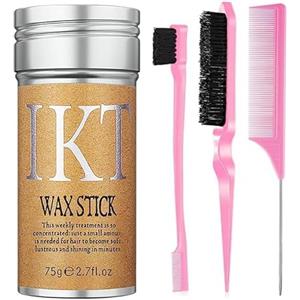 Beauty Searcher Artefact Stick di cera per capelli fragili, gel per capelli professionale per modellare i capelli sottili, crespi, professionale, fissante, per risultati morbidi, da 75g (Pink Comb)