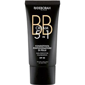 Deborah Milano - BB Cream Fondotinta Viso 5 in 1, 05 Amber, Effetto Antiossidante, Minimizza le Imperfezioni e Dona una Pelle Levigata e Nutrita, 30 ml