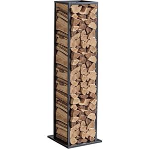 VEVOR Portalegna da Ardere per Interni, 330 x 320 x 1120 mm, Supporto per Impilare Tronchi, Supporta fino a 45,4 kg, Portalegna in Acciaio Verniciato a Polvere per Camino Peso 4,2 kg