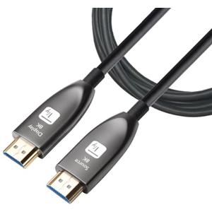 Techly 365191 Cavo Ottico Attivo HDMI™ 2.1 Active Optical Cable 8K 48Gbps eARC HDMI™ A/A M/M 10m Nero