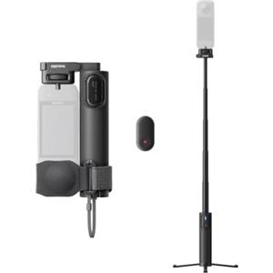 Insta360 Kit telecomando e asta per selfie pieghevole 2 in 1, asta invisibile e mini telecomando, compatibile con fotocamere X5, X4, X3 (attacco 1/4).