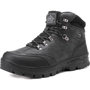 AX BOXING Scarpe Uomo Invernali Stivali Caldo Scarponcini Trekking Antiscivolo Scarpe de Neve Comode Stivaletti Outdoor 41-46 EU(Verde_B,46 EU)