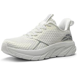 ALLSWIFIT Scarpe da Passeggio da Donna Comode Running Tennis Atletica Palestra Allenamento Cross Training Sneakers,Size 40,Tutto Bianco,SARR009W