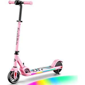 FanttikRide C9 Pro Monopattino Elettrico per Bambini 120-160 cm, Luci Arcobaleno Colorate, 8/13/16 km/h, Autonomia di 8 km, Display LED, Altezza Regolabile, Pieghevole, per Bambini fino a 60 kg, Rosa