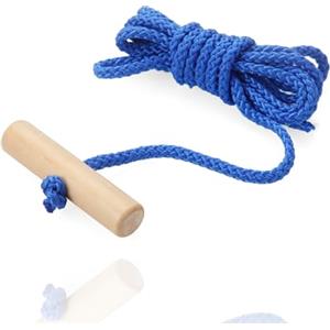 happymas Corda da slitta - Corda di trazione per slitta 150 cm - con passante in legno - manico corda corda guinzaglio guinzaglio per bob & slittino in inverno, bambini