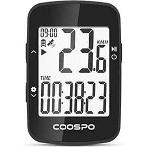 COOSPO BC26 Ciclocomputer GPS Senza Fili Contachilometri Bici Wireless Bluetooth con Display da 2,3 pollici Retroilluminazione Automatica IP67 Impermeabile