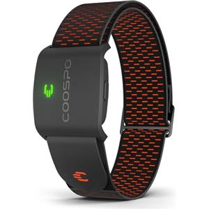 COOSPO HW9 Fascia Cardio da Braccio, Ant+ Bluetooth5.0 Cardiofrequenzimetro Braccio Ottica Impermeabile IP67, Compatibile con Wahoo Fitness Strava Zwift Elite HRV
