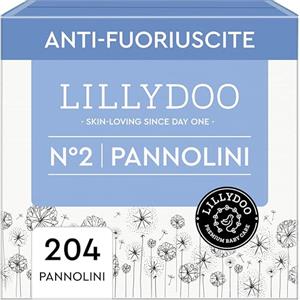 LILLYDOO Pannolini LILLYDOO delicati sulla pelle - taglia 2 (4-8 kg), pacco scorta (204 unità), protezione contro le fuoriuscite, morbidi, senza profumi & lozioni e dermatologicamente testati