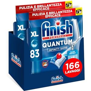 Finish Quantum Infinity Shine Dishwasher Tablets, 166 Dishwasher Capsules, Dishwasher Cleaners for Effective Cleaning and Shine Visit the Finish Store