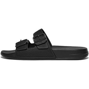 Fitflop Iqushion Two-bar Buckle Slides, Sandali a ciabatta Donna, Nero, 38 EU