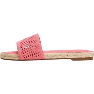 Tommy Hilfiger Donna Sandali Knit Mesh Espadrille con Mesh, Rosso (Washed Cherry), 40