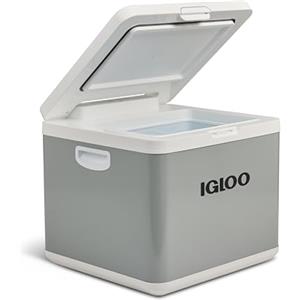 IGLOO Frigorifero con Compressore Ibrido IH45 - Congelatore, 43 Litri, 12V e 230V, Mini-Frigorifero per Auto, Caravan e Campeggio, Grigio