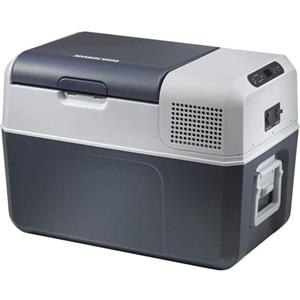 Mobicool FR40 AC/DC - Mini Frigo Portatile a Compressore da 38 L, per Auto, Camion, Barca e Camper, 12/24 V e 230 V, Grigio Chiaro/Grigio Scuro, 58.4 x 36.5 x 44.6 cm