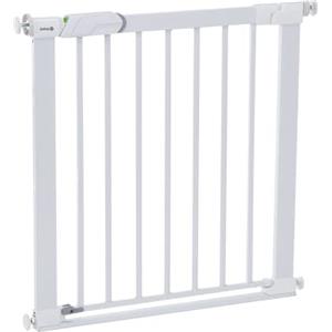 Safety 1st Flat Step Gate, Cancelletto per Bambini, 73-80 cm (max 101 cm), Barra Calpestabile Ultra-Sottile, Cancelletto di sicurezza "Keep Open", Apertura con Una Mano, Senza Viti o Fori, White