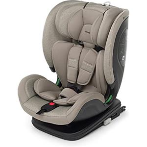 Foppapedretti Seggiolino Auto Reklino I-Size, per bambini da 76 a 150 cm di altezza, 15mesi-12 anni, conforme ECE R129, Fissaggio Dualfix (Isofix e non), Safe Body Protection, Comfort Kid Pad, Sand