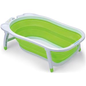 Foppapedretti Vaschetta da bagno Pieghevole Soffietto, Morbida, Comoda e Pratica, per bambini dalla nascita fino a 15 kg, Verde