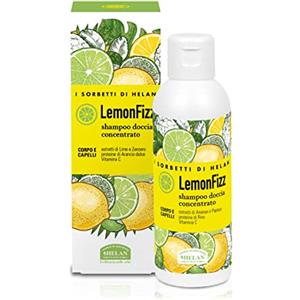 Helan, I Sorbetti LemonFizz - Shampoo e Bagnoschiuma Uomo e Donna Profumato con Estratti di Lime e Zenzero, Shampoo e Docciaschiuma per Corpo e Capelli, con Ingredienti Naturali e Vitamina C, 150 ml