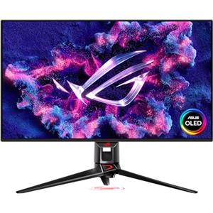 ASUS ROG Swift OLED PG32UCDMZ, Monitor da gioco 4K da 31,5", 4K QD-OLED (3840 x 2160), 0,03ms (GTG), 240 Hz, DisplayPort 1,4, Tecnologia Anti-Flicker, Compatibile con G-SYNC, 99% DCI-P3, Nero
