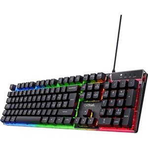Trust Gaming GXTrust 835 Azor Tastiera Gaming, Layout Italiano QWERTY, USB, Anti-ghosting, Tastiera Retroilluminata LED RGB per PC, Computer, Laptop, Mac - Nero