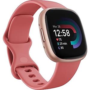 Fitbit Versa 4,Pink Sand/Copper Rose, Smartwatch Unisex-Adult, Rosa Sabbia/Alluminio Rame Rosa, One Size