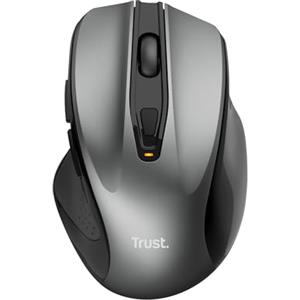Trust Nito Mouse Wireless Ergonomico, Mouse senza Fili Confortevole, 6 Pulsanti, 800-2200 DPI, Microricevitore USB, Batteria Inclusa, Ufficio a Casa Mac PC Macbook Laptop Chromebook, Nero