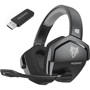 NUBWO G06 Cuffie Gaming Wireless per PC/Ps5/Ps4/NS/Mobile, 2,4GHz+5.3 Bluetooth,Cuffie Wireless con Microfono 7.1 Qualità Audio Senza Perdita di Bassa Latenza,Durata di Oltre 100+ Ore -Grigio