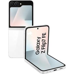 Samsung Galaxy Z Flip7 FE Smartphone AI pieghevole, 3 anni di Garanzia del produttore, RAM 12GB, 128GB, Display 3,4" Super AMOLED/6,7" Dynamic AMOLED 2X, Fotocamera 50MP, White [Versione italiana]