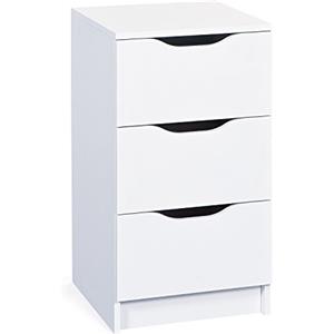 Inter Link - Cassettiera - 3 cassetti - Credenza - Melaminico - Bianco - Cassetti con maniglie incassate - Westphalen 3