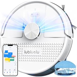 Lubluelu Robot Aspirapolvere Lavapavimenti con Mappatura 4500Pa a 5 Piani, Nuova Generazione Robot Lavapavimenti e Aspirapolvere, Robot Vacuum Mop 3 in 1 per Pavimento e Peli Animali (SL68W)