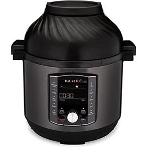 Instant Pot Pro Crisp 11-in-1 Friggitrice ad Aria / Pentola a Pressione Multifunzione in Acciaio Inossidabile, Adatta a Cucinare Patatine Fritte, Verdura e molto altro, 1500 W, 7,6 L - Nero